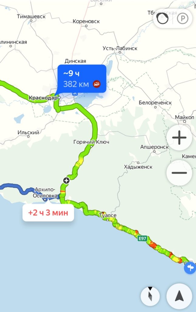 Анапское шоссе карта новороссийск