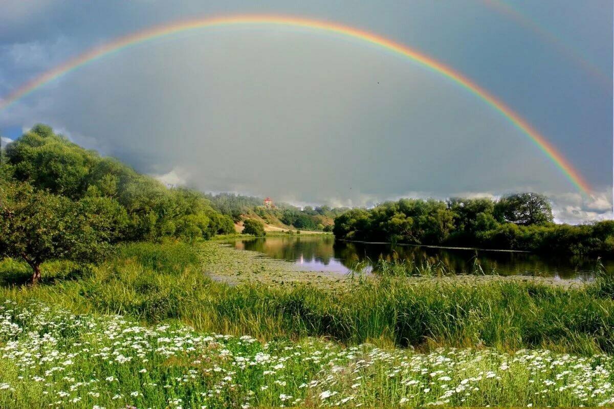 Какой воздух после дождя. Радуга в природе. Красивая Радуга. Природа лето Радуга.